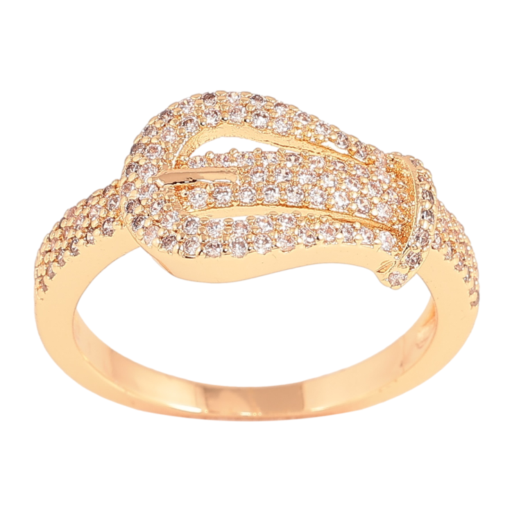 Кольцо Xuping M&L Цвет 18К Ремешок с инкрустацией кристаллами фото №4