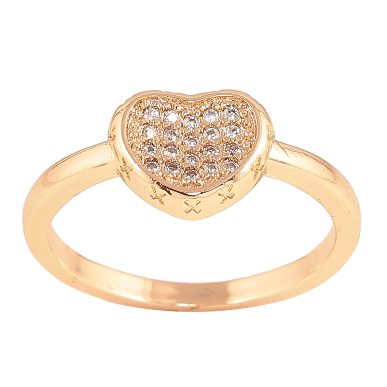 Каблучка Xuping M&L Колір 18К «Сердечко з інкрустацією кристалами» фото №1