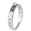 Кольцо Xuping TTM Stainless Steel Цвет Родий Греческий узор с кристаллом фото №2 Кольцо Xuping TTM Stainless Steel Цвет Родий Греческий узор с кристаллом фото №2