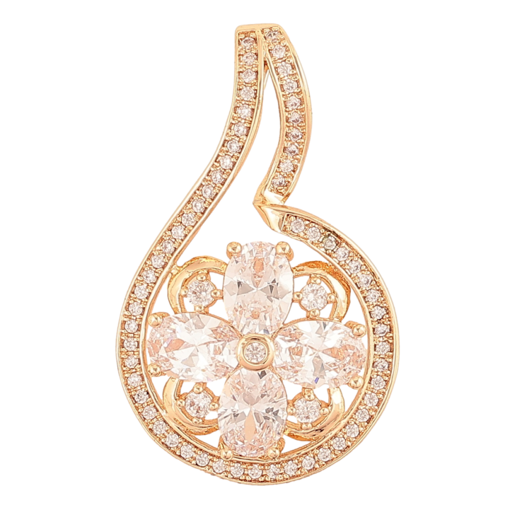 Кулон Xuping M&L Колір 18К «Декоративний візерунок з інкрустацією кристалами» для ланцюжка до 4мм фото №14 Кулон Xuping M&L Колір 18К «Декоративний візерунок з інкрустацією кристалами» для ланцюжка до 4мм фото №14