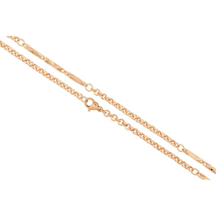 Цепочка Xuping M&L Цвет 18К Плетение Фантазийное длина 45см х 3-4мм фото №1