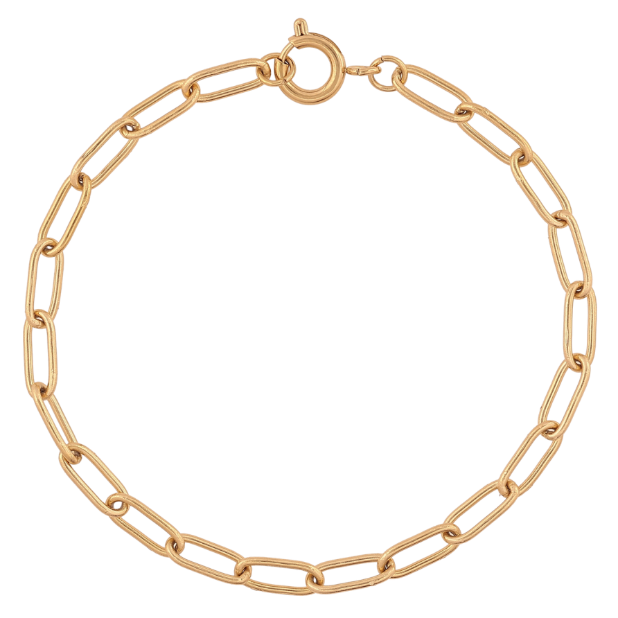 Браслет Xuping ТТМ Stainless Steel цвет 14К Цепочка Якорная длинна 19см х 4мм фото №1