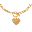 Браслет Xuping ТТМ Stainless Steel цвет 14К Цепочка Якорная с сердечком длинна 18см х 4.5мм фото №2