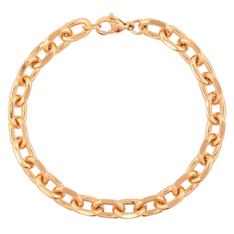 Браслет Xuping Позолота 18K «Ланцюжок Якірний» розмір 19см х 7мм фото №8