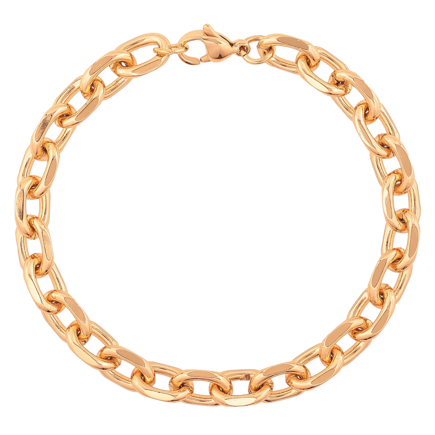 Браслет Xuping Позолота 18K Цепочка Якорная размер 19см х 7мм фото №1