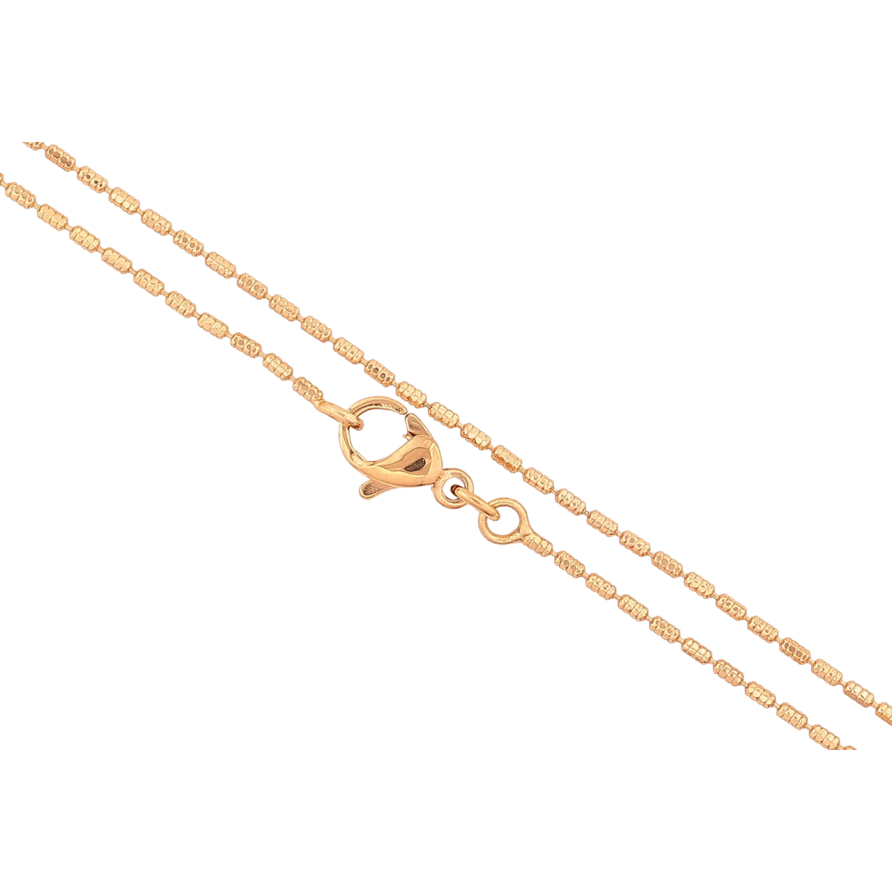 Цепочка Xuping Позолота 18K Плетение Перлина с узором длинна 44см х 1мм фото №1