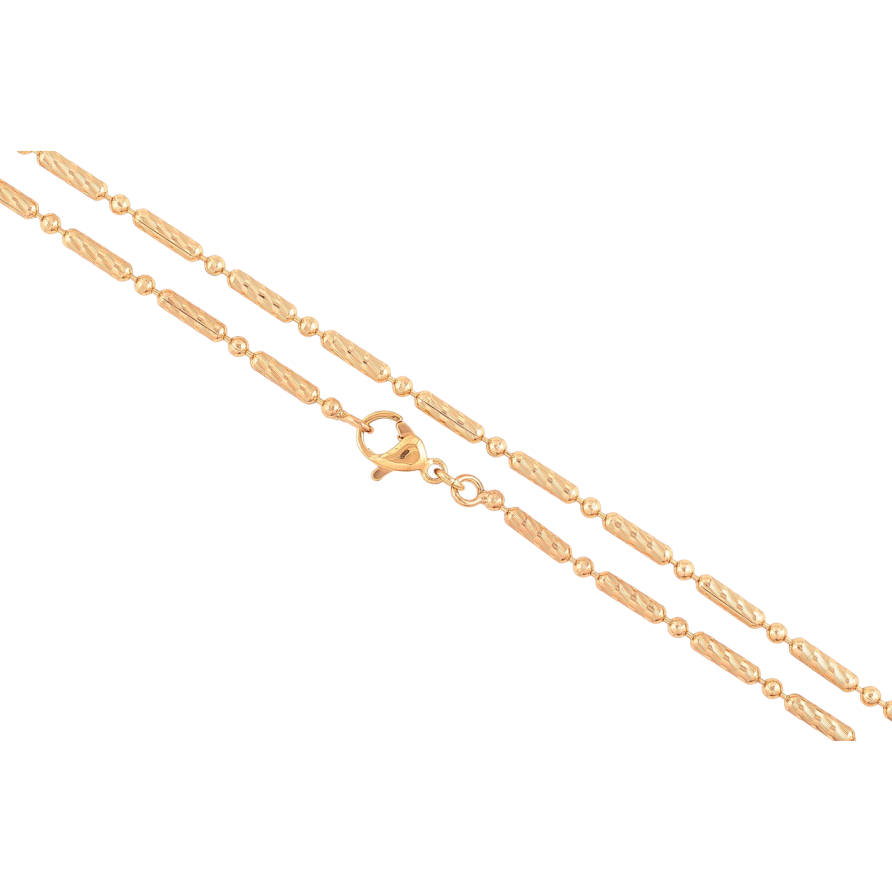 Цепочка Xuping Позолота 18K Плетение Перлина с узором длинна 45см х 2мм фото №1