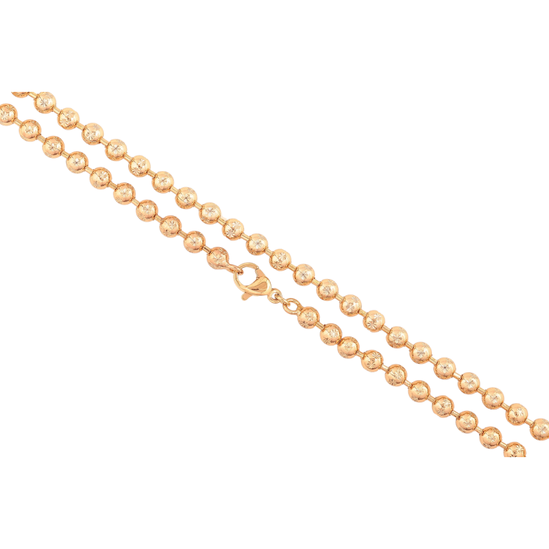 Цепочка Xuping Позолота 18K Плетение Перлина длинна 50см х 4мм фото №1