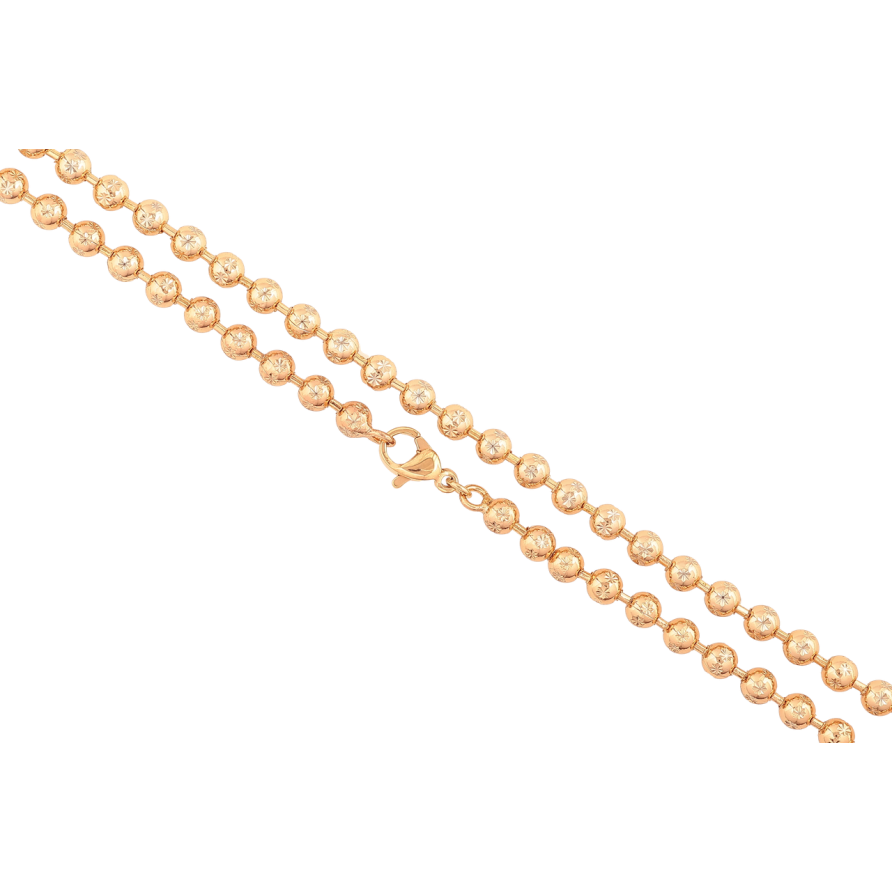 Цепочка Xuping Позолота 18K Плетение Перлина длинна 50см х 4мм фото №1