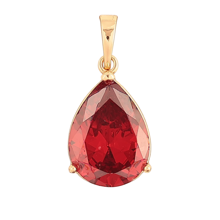 Кулон Xuping Позолота 18K Красная кристальная капля для цепочки до 6мм фото №17