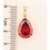 Кулон Xuping Позолота 18K Красная кристальная капля для цепочки до 6мм фото №2
