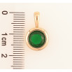 Кулон Xuping Позолота 18K Зеленый кристалл в ободковой оправе, ø 11мм для цепочки до 4мм фото №2 Кулон Xuping Позолота 18K Зеленый кристалл в ободковой оправе, ø 11мм для цепочки до 4мм фото №2