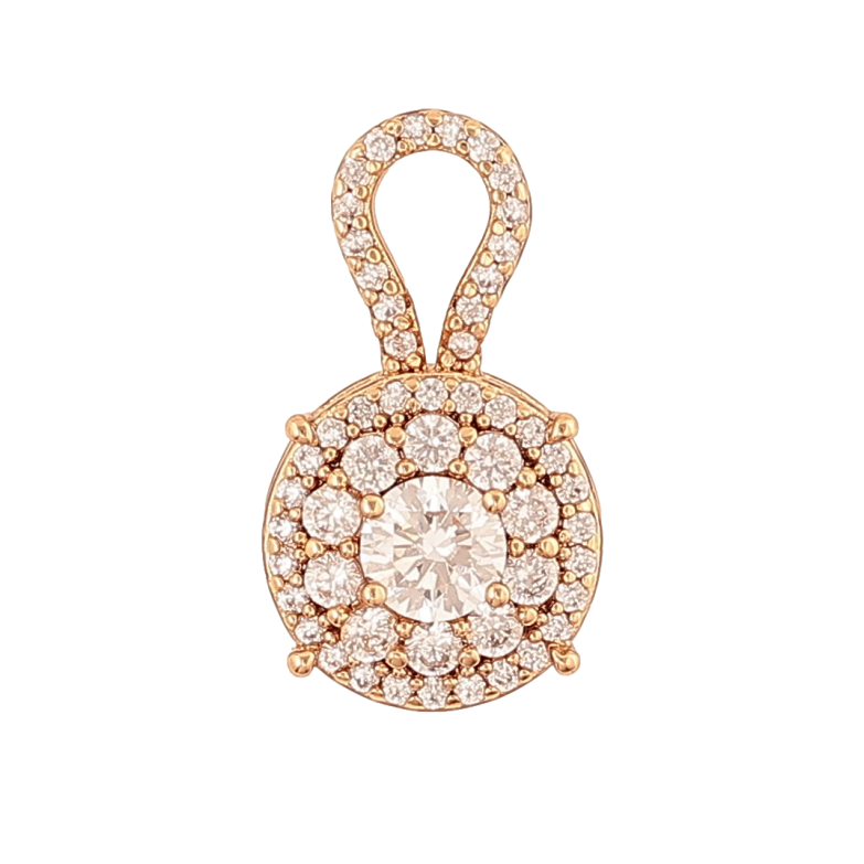 Кулон Xuping Позолота 18K Инкрустация кристаллами для цепочки до 2мм фото №2