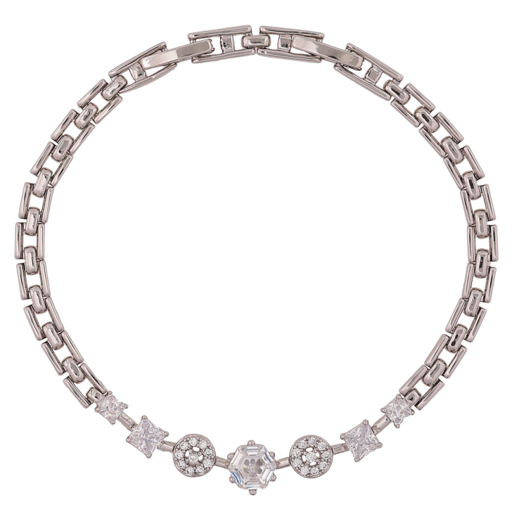 Браслет Xuping Родий Браслетный узор с кристаллами длинна с доп. замком 17.5,19.5см х 4-7мм фото №23 Браслет Xuping Родий Браслетный узор с кристаллами длинна с доп. замком 17.5,19.5см х 4-7мм фото №23