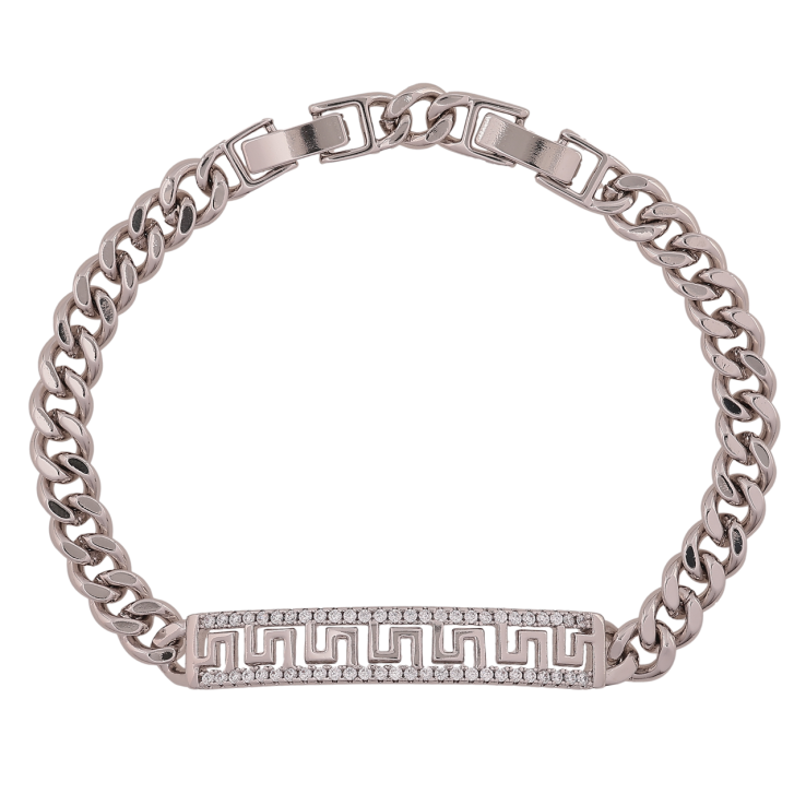 Браслет Xuping Родий Цепочка с пластиной длинна с доп. замком 17,19см х 6-7мм фото №20 Браслет Xuping Родий Цепочка с пластиной длинна с доп. замком 17,19см х 6-7мм фото №20