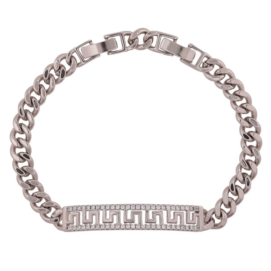 Браслет Xuping Родій «Ланцюжок з пластиною» довжина з доп. замком 17,19см х 6-7мм фото №1 Браслет Xuping Родій «Ланцюжок з пластиною» довжина з доп. замком 17,19см х 6-7мм фото №1