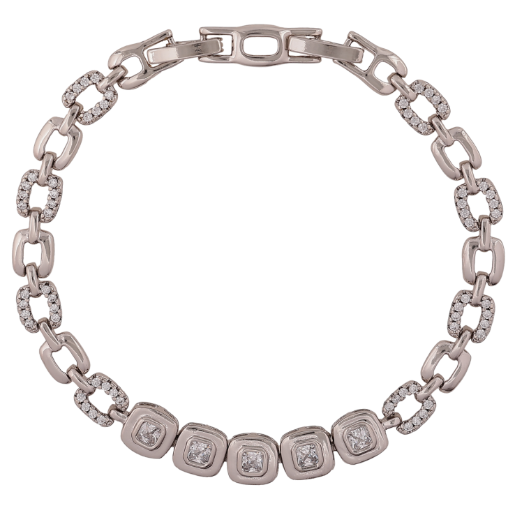 Браслет Xuping Родий Узор с кристаллами длинна с доп. замком 17.5,19.5см х 6-7мм фото №24 Браслет Xuping Родий Узор с кристаллами длинна с доп. замком 17.5,19.5см х 6-7мм фото №24