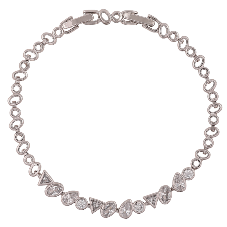 Браслет Xuping Родий Дорожка фигурных кристаллов длинна с доп. замком 18,20см х 3-6мм фото №1 Браслет Xuping Родий Дорожка фигурных кристаллов длинна с доп. замком 18,20см х 3-6мм фото №1