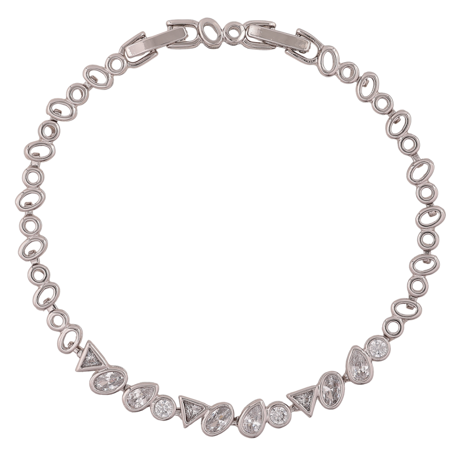 Браслет Xuping Родий Дорожка фигурных кристаллов длинна с доп. замком 18,20см х 3-6мм фото №1 Браслет Xuping Родий Дорожка фигурных кристаллов длинна с доп. замком 18,20см х 3-6мм фото №1