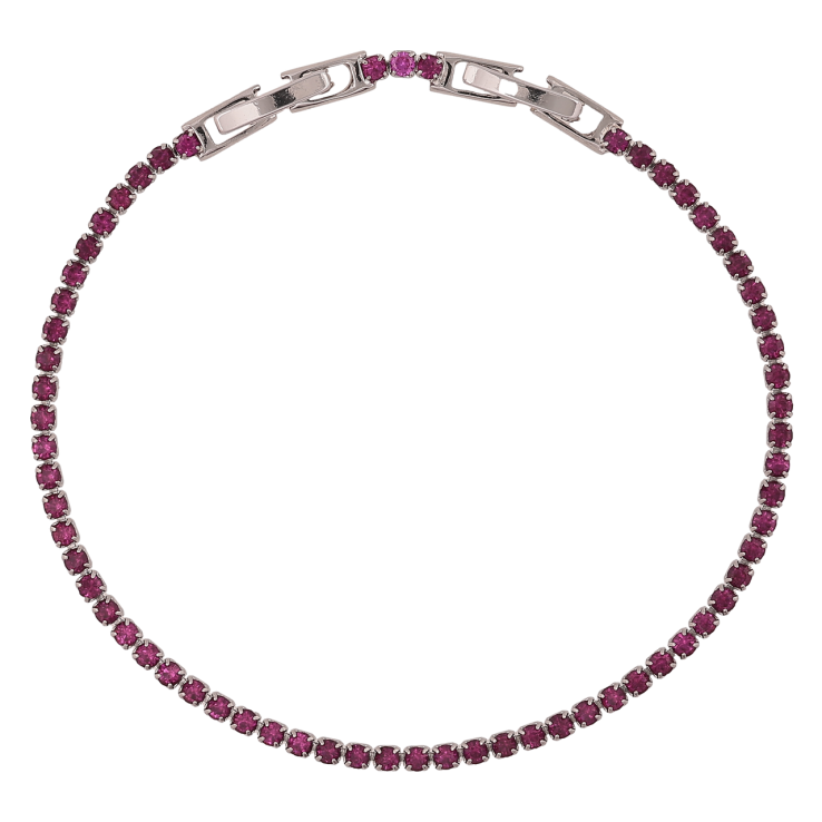 Браслет Xuping Родий Дорожка малиновых кристаллов длинна с доп. замком 17,19см х 2мм фото №9 Браслет Xuping Родий Дорожка малиновых кристаллов длинна с доп. замком 17,19см х 2мм фото №9