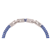 Браслет Xuping Родий Двойная дорожка синих кристаллов длинна с доп. замком 17,19см х 4мм фото №2