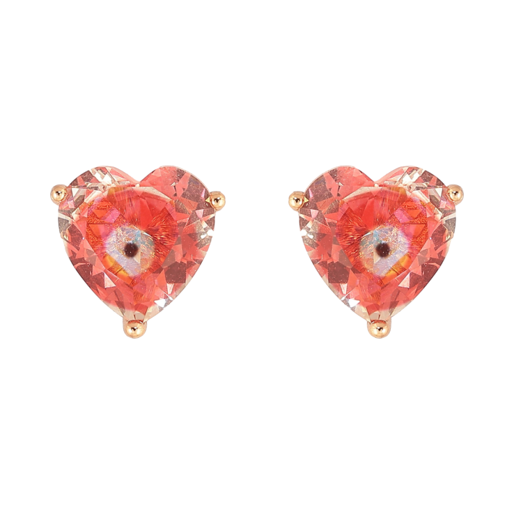 Сережки Xuping Позолота 18K пусети «Кришталеві сердечка» фото №7