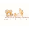 Сережки Xuping Позолота 18K пусети «Квіточки з інкрустацією кристалами» фото №2