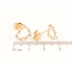 Сережки Xuping Позолота 18K пусети «Сердечка з кристалами та перлинами» фото №2