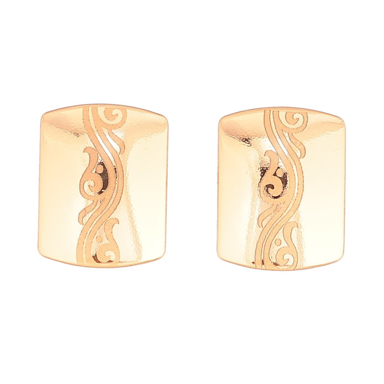 Сережки Xuping Позолота 18K пусети «Візерунок напиленням» фото №1