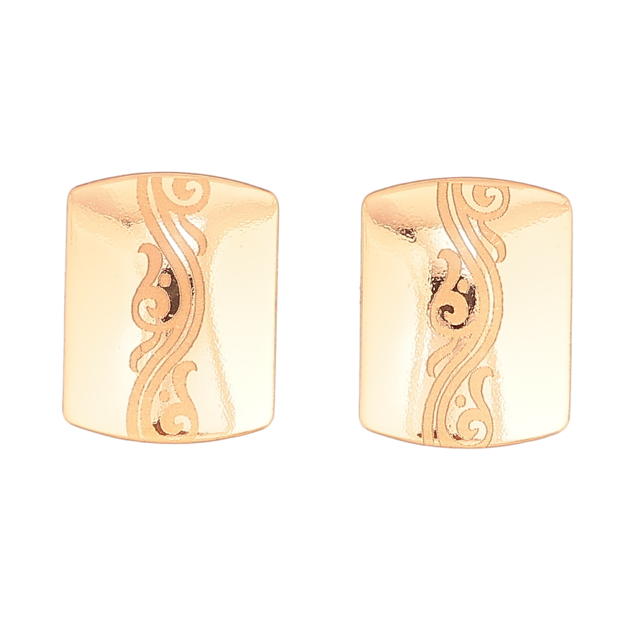 Сережки Xuping Позолота 18K пусети «Візерунок напиленням» фото №1