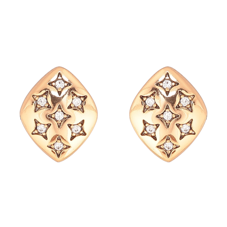 Сережки Xuping Позолота 18K пусети «Ромби з зоряним візерунком» фото №14