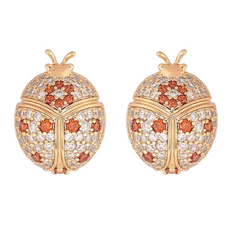 Сережки Xuping Позолота 18K пусети «Сонечка з інкрустацією кристалами» фото №21