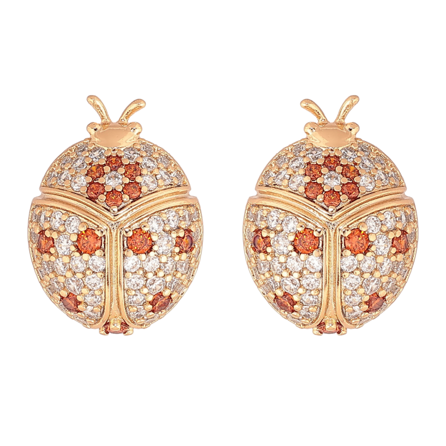 Сережки Xuping Позолота 18K пусети «Сонечка з інкрустацією кристалами» фото №1