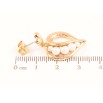 Сережки Xuping Позолота 18K пусети «Сердечка з перлинами» фото №2
