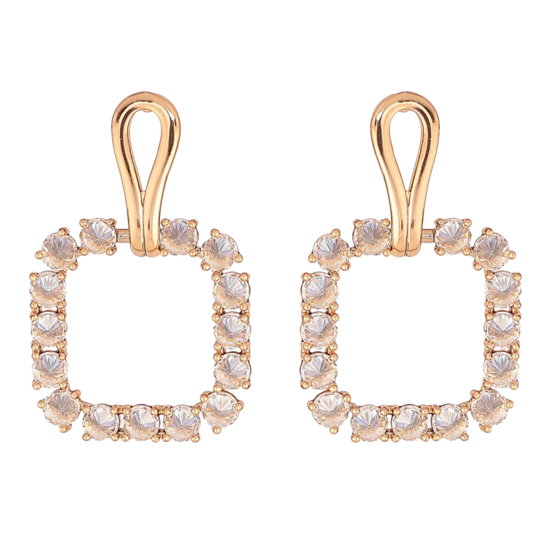 Сережки Xuping Позолота 18K пусети «Кристальні підвіски» фото №7