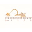 Сережки Xuping Позолота 18K пусети «Зірки з інкрустацією кристалами» фото №2