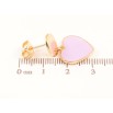 Сережки Xuping Позолота 18K пусети «Підвіски сердечка з бузковою емаллю» фото №2