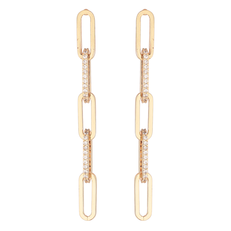 Сережки Xuping Позолота 18K пусети «Підвіски з кристалами» фото №2