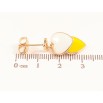 Сережки Xuping Позолота 18K пусети «Сердечка з білою та жовтою емаллю» фото №2