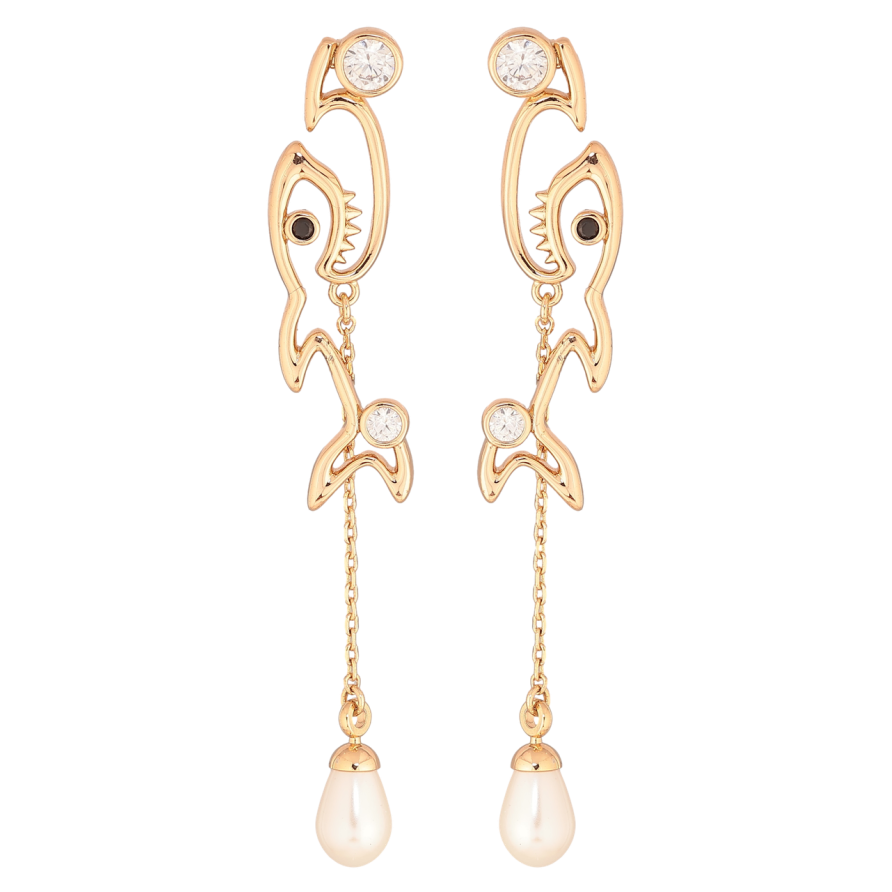 Сережки Xuping Позолота 18K пусети «Акула» фото №1