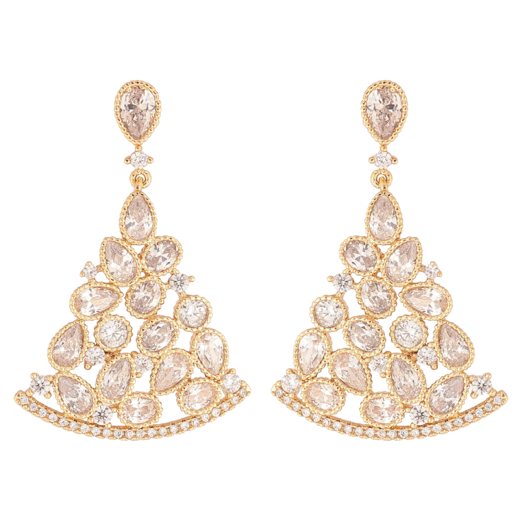 Сережки Xuping JEAN GOUJON Позолота 18K пусети «Розкішні підвіски з інкрустацією кристалами» фото №5 Сережки Xuping JEAN GOUJON Позолота 18K пусети «Розкішні підвіски з інкрустацією кристалами» фото №5