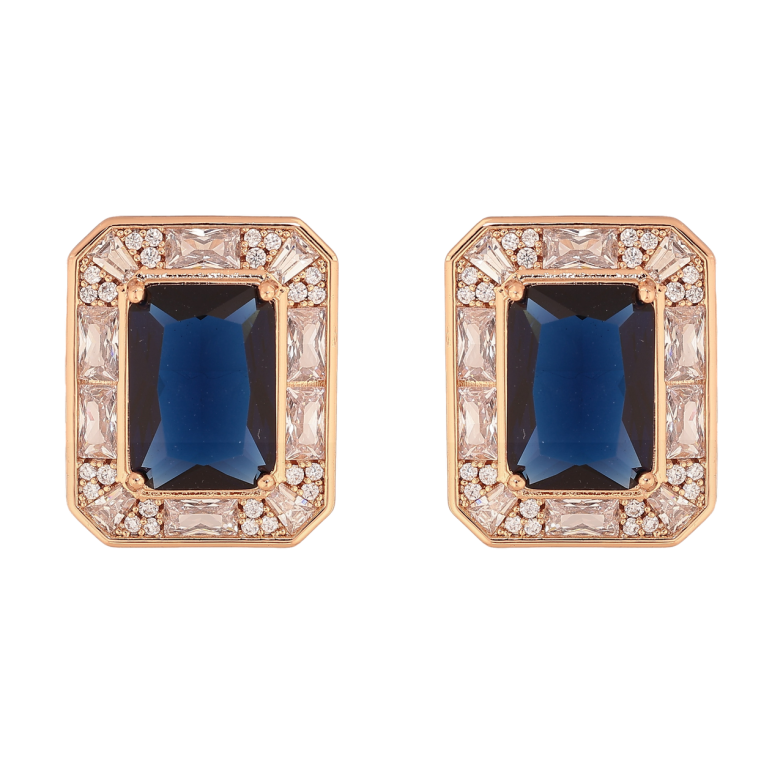 Сережки Xuping JEAN GOUJON Позолота 18K пусети «Сині кристали в обрамленні» фото №1 Сережки Xuping JEAN GOUJON Позолота 18K пусети «Сині кристали в обрамленні» фото №1