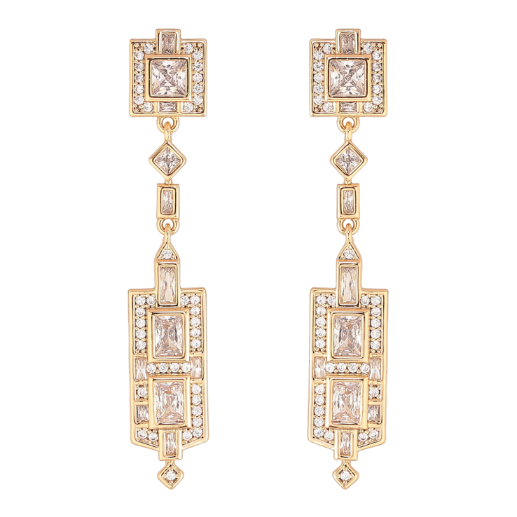 Сережки Xuping JEAN GOUJON Позолота 18K пусети «Підвіски з інкрустацією кристалами» фото №4 Сережки Xuping JEAN GOUJON Позолота 18K пусети «Підвіски з інкрустацією кристалами» фото №4