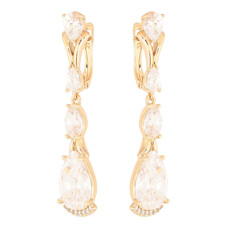 Сережки Xuping JEAN GOUJON Позолота 18K англійський замок «Кришталеві підвіски» фото №1 Сережки Xuping JEAN GOUJON Позолота 18K англійський замок «Кришталеві підвіски» фото №1