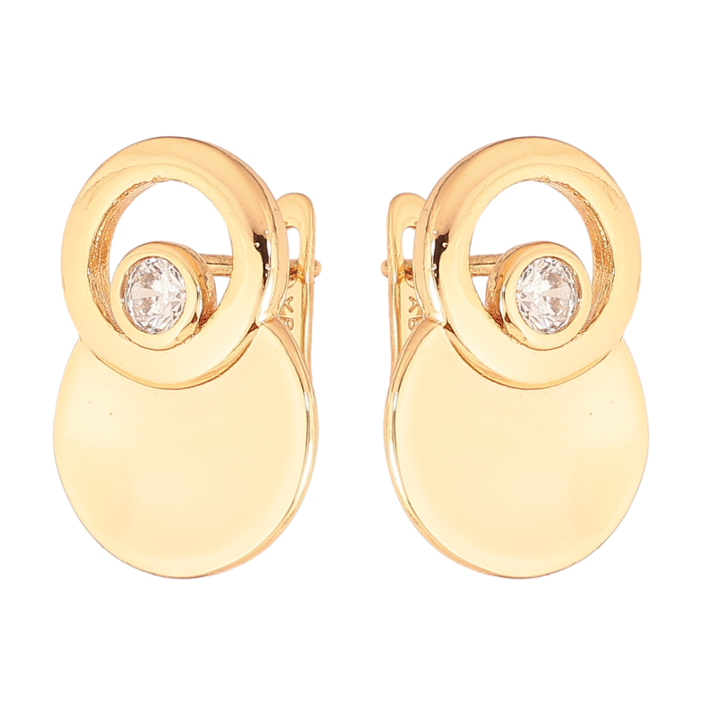 Серьги Xuping Позолота 18K английский замок Декоративный узор с кристаллами фото №1