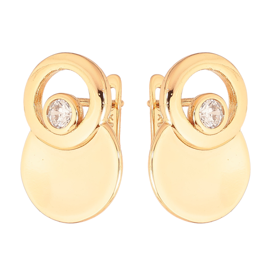 Серьги Xuping Позолота 18K английский замок Декоративный узор с кристаллами фото №1