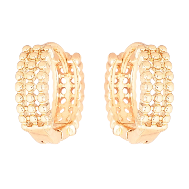 Сережки Xuping Позолота 18K колечка «Декоративний візерунок» фото №3