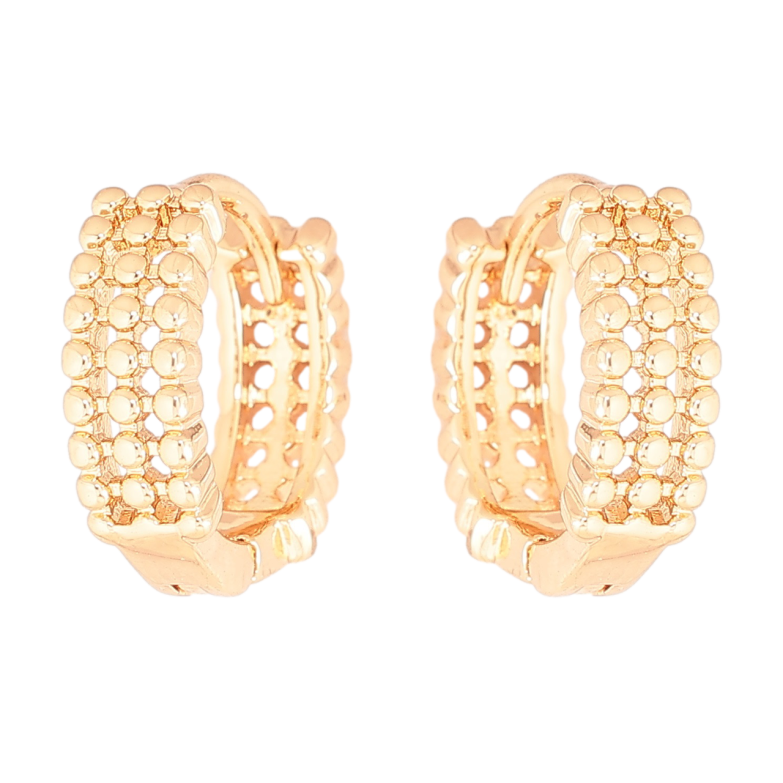 Серьги Xuping Позолота 18K колечки Декоративный узор фото №1