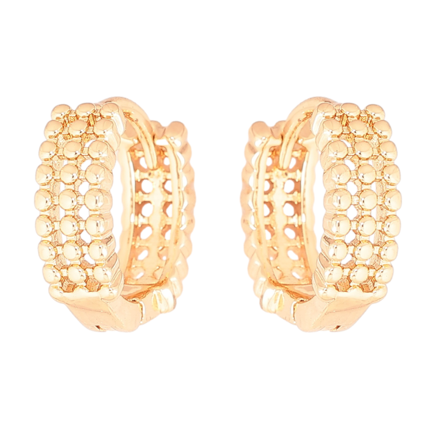 Сережки Xuping Позолота 18K колечка «Декоративний візерунок» фото №1