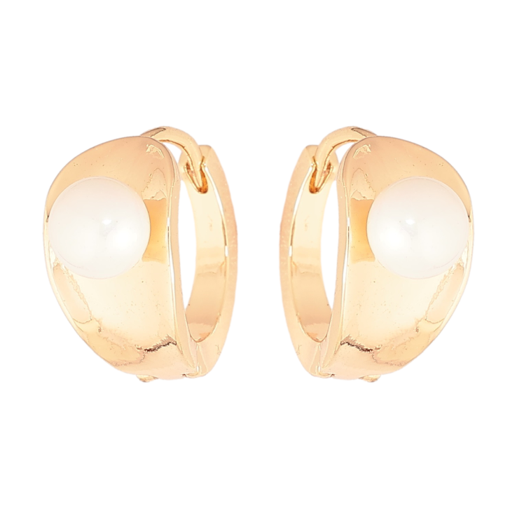 Серьги Xuping Позолота 18K колечки Узор с жемчужинами фото №25 Серьги Xuping Позолота 18K колечки Узор с жемчужинами фото №25